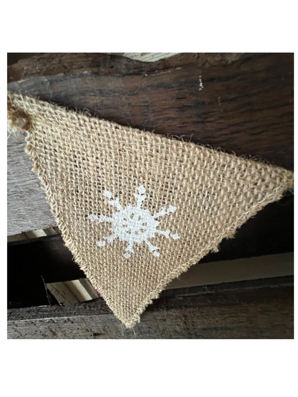 Burlap Snowflake Mantel/Wall Decor